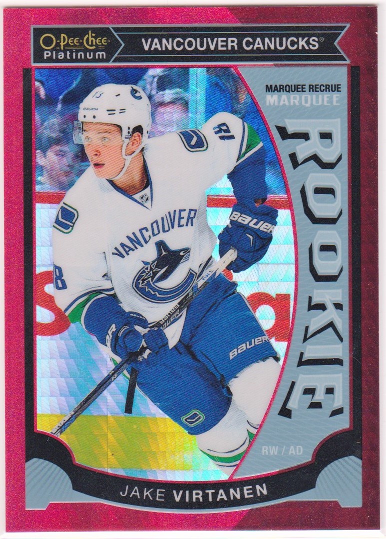 (image for) 2015-16 O-Pee-Chee Platinum Marquee Rookies Red Prism #M40 Jake Virtanen 63/149